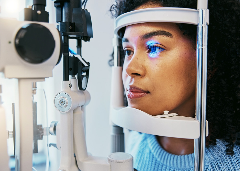 Woman Having an Eye Exam